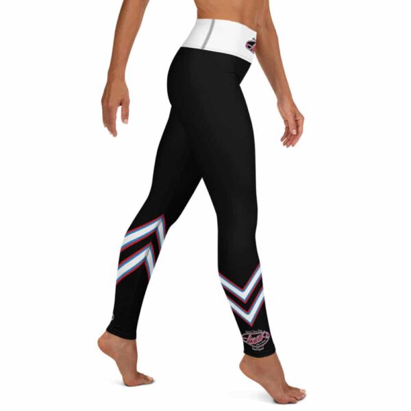 Azar's MDBGA Yoga Leggings - Hip/Ankle Logos w/Stripes - Image 4