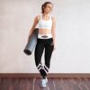 Azar's MDBGA Yoga Leggings - Hip/Ankle Logos w/Stripes - Image 2