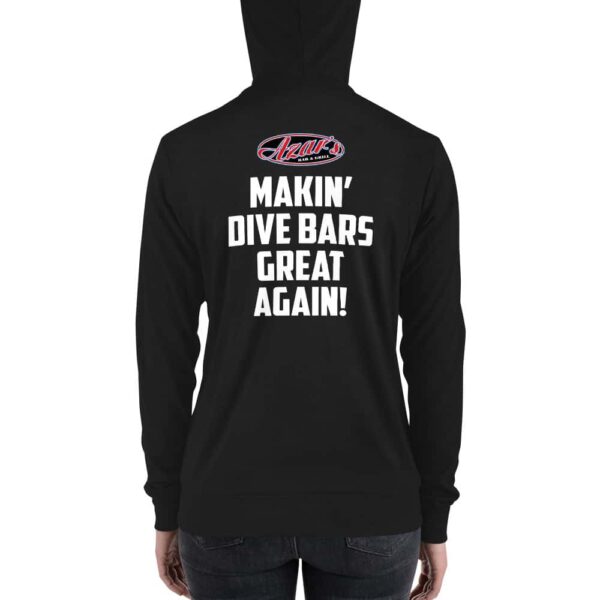 Azar's Makin' Dive Bars Great Again Zipper Hoodie - Image 2